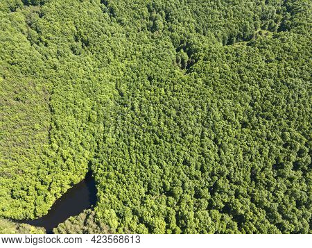 Aerial View Of Sua Gabra Lakes At Lozenska Mountain, Sofia Region, Bulgaria