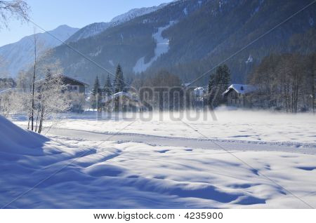 Campo blanco nieve de Pf en Gressoney
