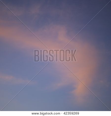 Blue Sky And Pink Clouds