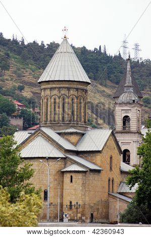 Churches And Domes Of Tbilisi, View To Historical Part Of The Capital Of Republic Of Georgia