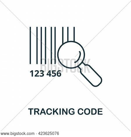 Tracking Code Line Icon. Simple Outline Illustration From E-commerce Collection. Creative Tracking C