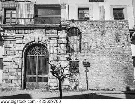 Exterior Of Palazzo Moncada In Caltanissetta, Sicily, Italy, Europe