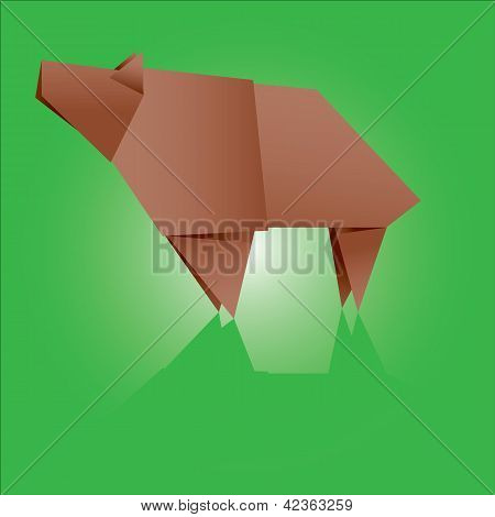 Origami medvěd