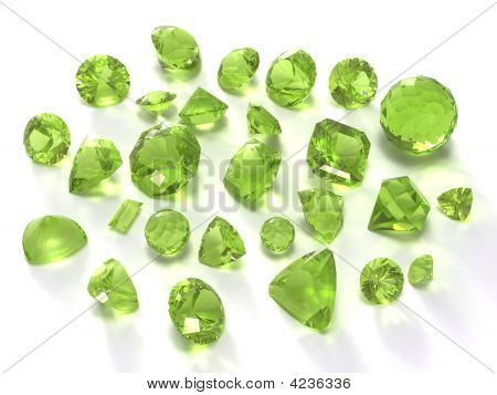 페리도트 또는 Chysolite 보석