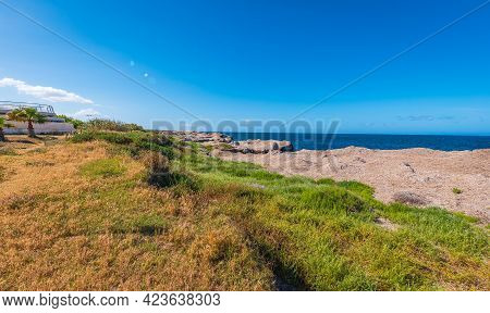 Panorama Of Lungomare Boeo, Marsala, Trapani, Sicily, Italy, Europe