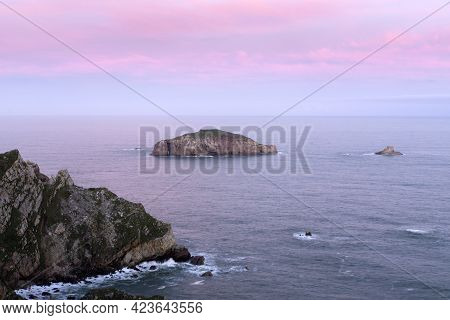 Peñas Cape Cliffs At Sunrise In Asturias, North Of Spain