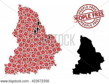 Mosaic Map Of Sverdlovsk Region Constructed From Flu Virus Items And Population Items. People Free G