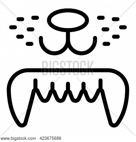 Cat Tooth Care Icon. Outline Cat Tooth Care Vector Icon For Web Design Isolated On White Background
