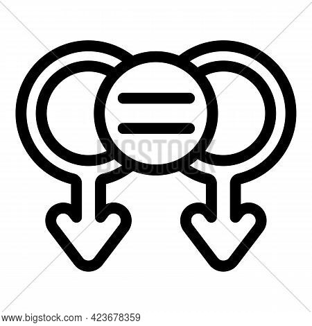 Gender Identity Sex Icon. Outline Gender Identity Sex Vector Icon For Web Design Isolated On White B