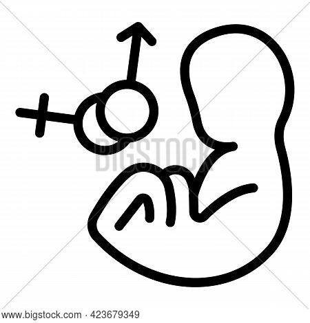 Baby Embrion Icon. Outline Baby Embrion Vector Icon For Web Design Isolated On White Background