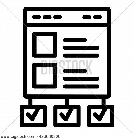 Optimization Search Engine Icon. Outline Optimization Search Engine Vector Icon For Web Design Isola