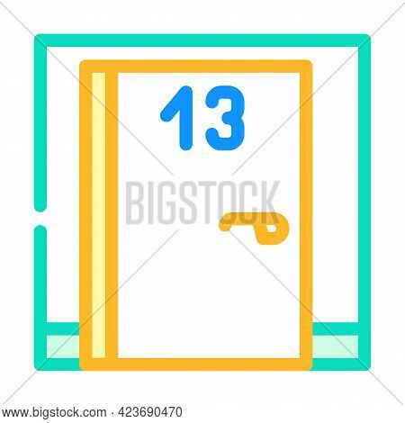Numbers Fear Color Icon Vector. Numbers Fear Sign. Isolated Symbol Illustration