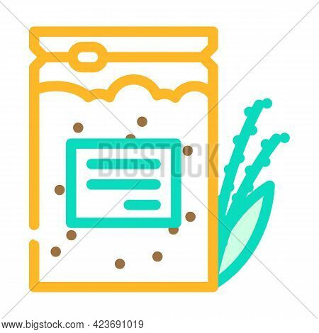 Teff Natural Gluten Free Plant Color Icon Vector. Teff Natural Gluten Free Plant Sign. Isolated Symb