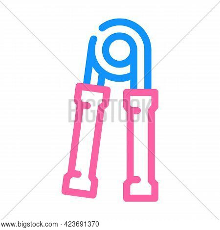 Carpal Expander Gym Equipment Color Icon Vector. Carpal Expander Gym Equipment Sign. Isolated Symbol