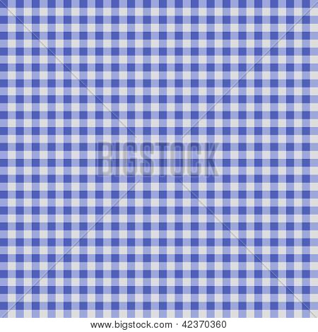 Saumaton kirjava Gingham kuvio - sininen ja valkoinen