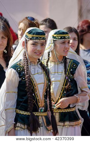 Tbilisi, Georgia - October 9: Participants Of Georgian Folk Autumn Festival - Tbilisoba, In Adjarian