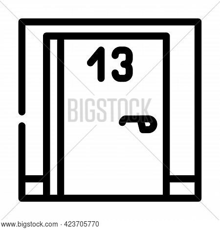 Numbers Fear Line Icon Vector. Numbers Fear Sign. Isolated Contour Symbol Black Illustration
