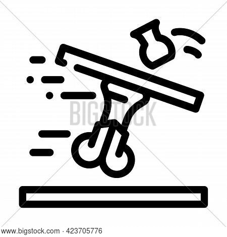 Poltergeist Fear Line Icon Vector. Poltergeist Fear Sign. Isolated Contour Symbol Black Illustration
