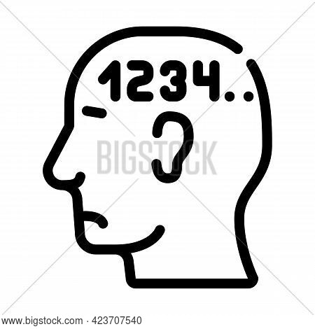 Counting Neurosis Line Icon Vector. Counting Neurosis Sign. Isolated Contour Symbol Black Illustrati