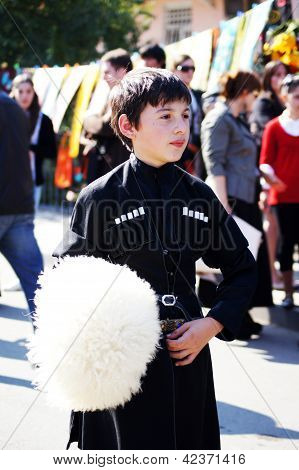 Tbilisi, Georgia - October 9: Participants Of Georgian Folk Autumn Festival - Tbilisoba, In Adjarian