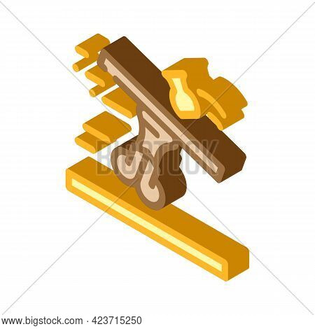 Poltergeist Fear Isometric Icon Vector. Poltergeist Fear Sign. Isolated Symbol Illustration