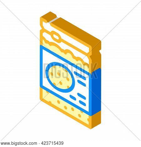 Sorghum Gluten Free Isometric Icon Vector. Sorghum Gluten Free Sign. Isolated Symbol Illustration