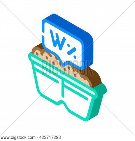 Moisture Content Peat Isometric Icon Vector. Moisture Content Peat Sign. Isolated Symbol Illustratio