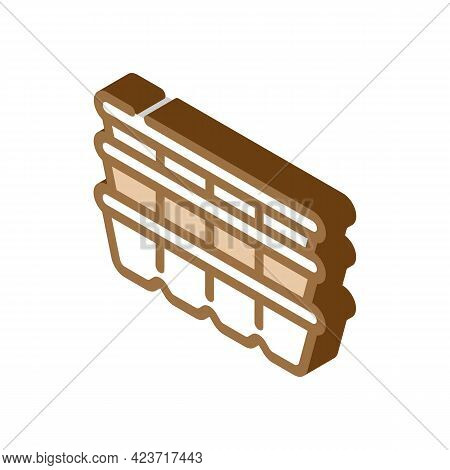 Cassette Peat Isometric Icon Vector. Cassette Peat Sign. Isolated Symbol Illustration