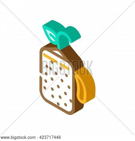 Seedling Tablet Peat Isometric Icon Vector. Seedling Tablet Peat Sign. Isolated Symbol Illustration