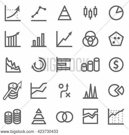 Set Of Business Icon. Universal Business Office Vector Illustrator. Graphic Isolated 640x640 Pixels.