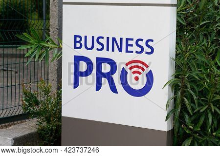 Bordeaux , Aquitaine France - 06 06 2021 : Total Business Pro Brand Petrol Fuel Company Text And Log