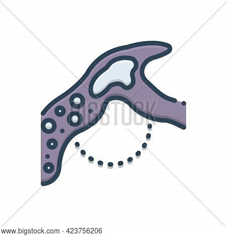 Color Illustration Icon For Embolism Cerebrum Artery Haemoglobin Vessel