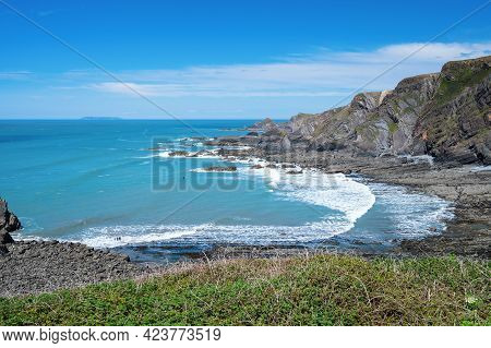 View Of Hartland Quay, Bideford In North Devon