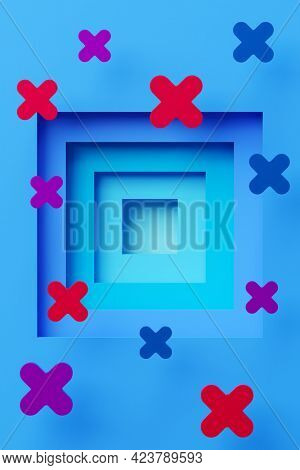 Abstract 3D illustration with an empty space for a text