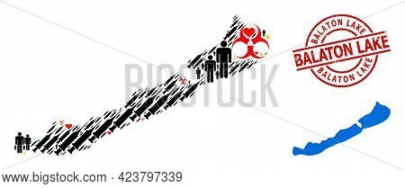 Distress Balaton Lake Seal, And Spring Humans Infection Treatment Collage Map Of Balaton Lake. Red R