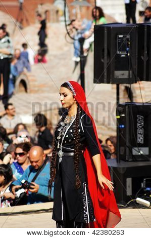 Tbilisi, Georgia - October 9: Participants Of Georgian Folk Autumn Festival - Tbilisoba, In Adjarian