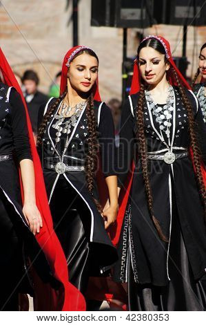Tbilisi, Georgia - October 9: Participants Of Georgian Folk Autumn Festival - Tbilisoba, In Adjarian