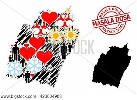 Scratched Masala Dosa Seal, And Frost Demographics Infection Treatment Collage Map Of Manipur State.