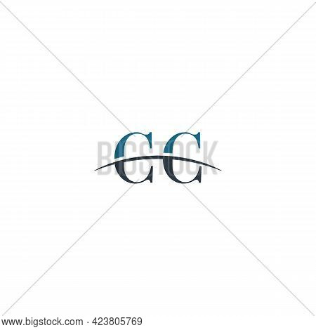 Initial Letter Cc, Overlapping Movement Swoosh Horizon Logo Company Design Inspiration In Blue And G