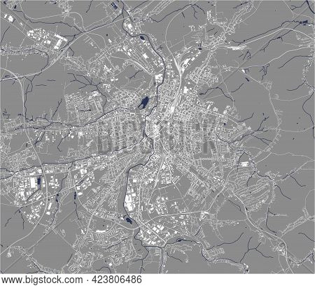 Map Of The City Of Chemnitz, Germany
