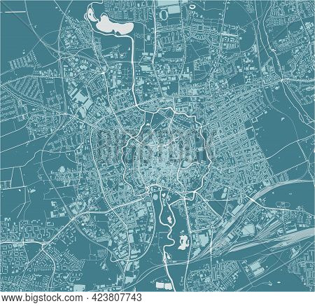 Map Of The City Of Of Braunschweig, Germany