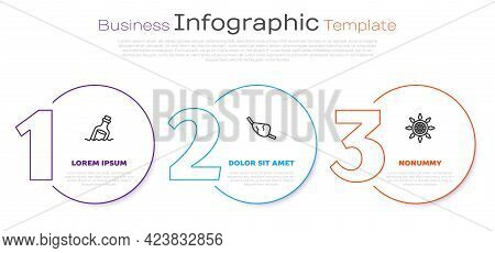 Set Line Bottle With Message In Water, Pirate Eye Patch And Ship Steering Wheel. Business Infographi