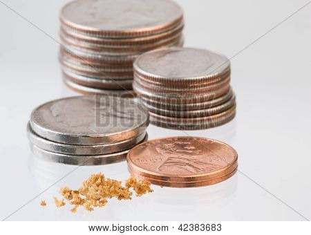 Caída del valor de cuartos a migas