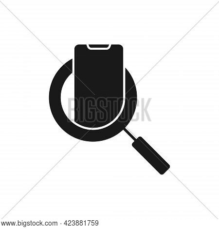 Mobile Phone with Search icon. Mobile Phone Search icon. Mobile Phone icon. Phone icon. Mobile Phone vector. Phone vector. Mobile Phone with Search icon vector. Mobile Phone with Search icon vector design for web icon, logo, sign, symbol, app