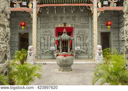 Penang, Malaysia - February 14,2019 : Beautiful View Of Thean Hou Temple In Penang, Malaysia On Febr