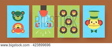 Set Of Contemporary Art Posters With Cute Hand Sock Toys. Vector Illustration. .colorful Hand Sock T