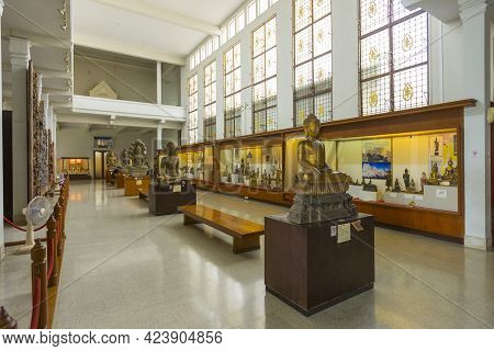 Ayutthaya, Thailand - April 2,2019 : Interior View Of Chao Sam Phraya National Museum In Ayutthaya, 