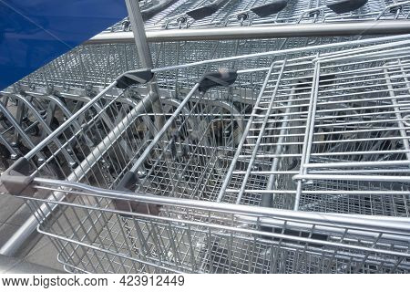 Shopping Cart For Shopping And Consumption In The Store