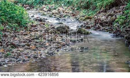 Close Up View Of River In The Forest. Samoborsko Gorje, Summer In Croatia.