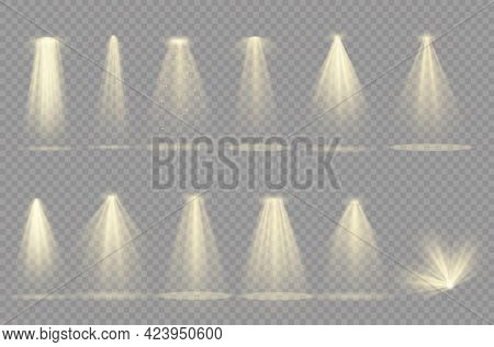 Glow Yellow Spotlight Special And Light Effect.